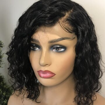 A203 RAVEN Virgin Brazilian Deep Wave NB 4x4 Lace Closure Wig