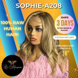 A208 SOPHIE Virgin Malaysian Body Wave #10 5X5 Lace Closure Wig