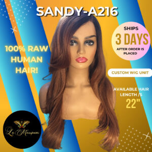 A216 SANDY Raw Brazilian Body Wave CC 5X5 Lace Closure Wig