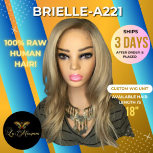 A221 BRIELLE Virgin Malaysian Body Wave #10 5X5 Lace Closure Wig