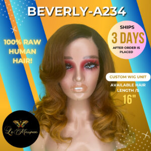 A234 BEVERLY Raw Brazilian Body Wave CC 4x4 Lace Closure Wig