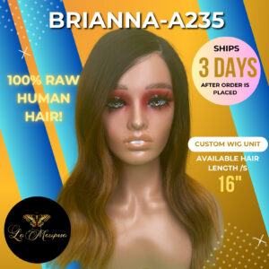 A235 BRIANNA Raw Brazilian Body Wave CC 4x4 Lace Closure Wig
