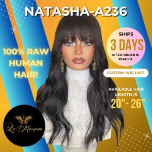 A236 NATASHA Raw Vietnamese Straight CC 4x4 Lace Closure Wig