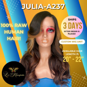A237 JULIA Raw Vietnamese Straight CC 5X5 Lace Closure Wig