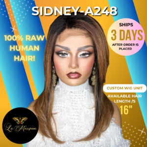 A248 SIDNEY Raw Brazilian Straight CC 4x4 Lace Closure Wig