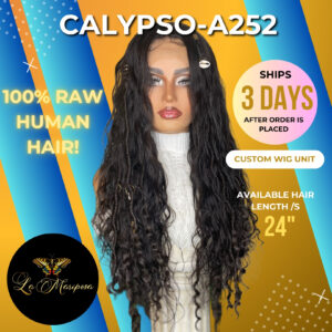 A252 CALYPSO Raw Indian Curly NB 5X5 Lace Closure Wig
