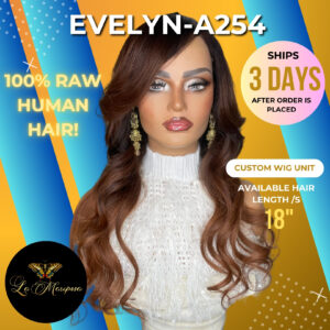 A254 EVELYN Raw Vietnamese Straight CC 5X5 Lace Closure Wig